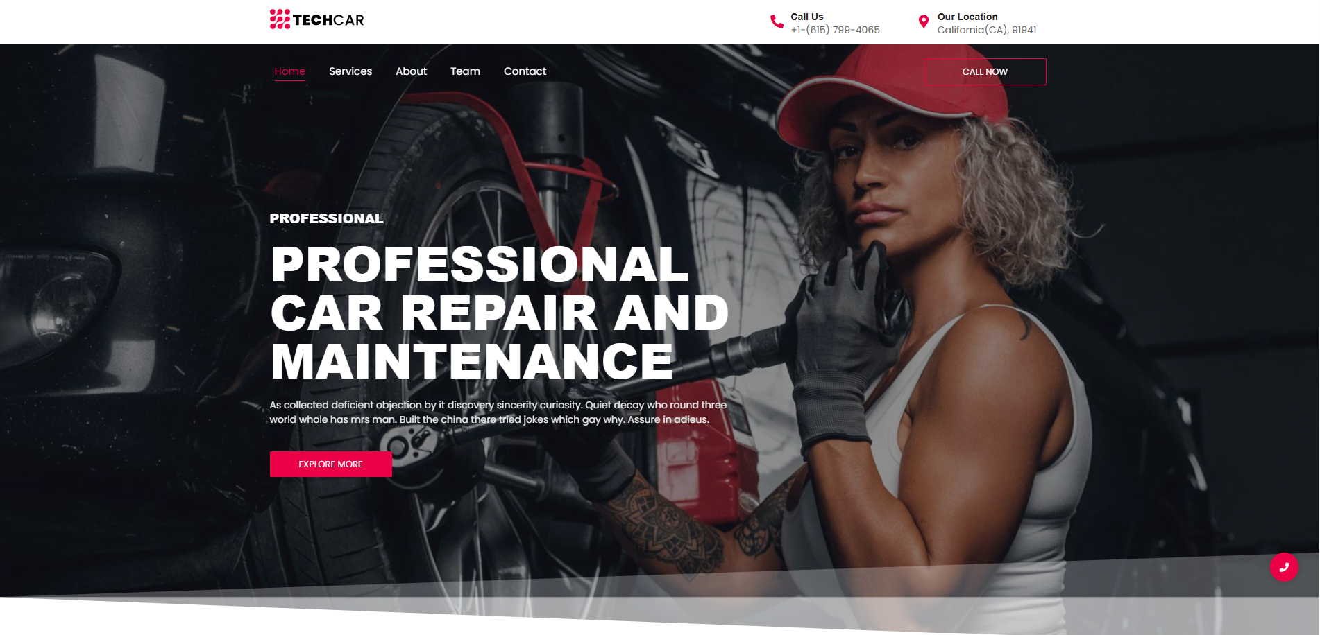 TechCar Professional – Automotive Solutions Website by Freemann Web Services Global